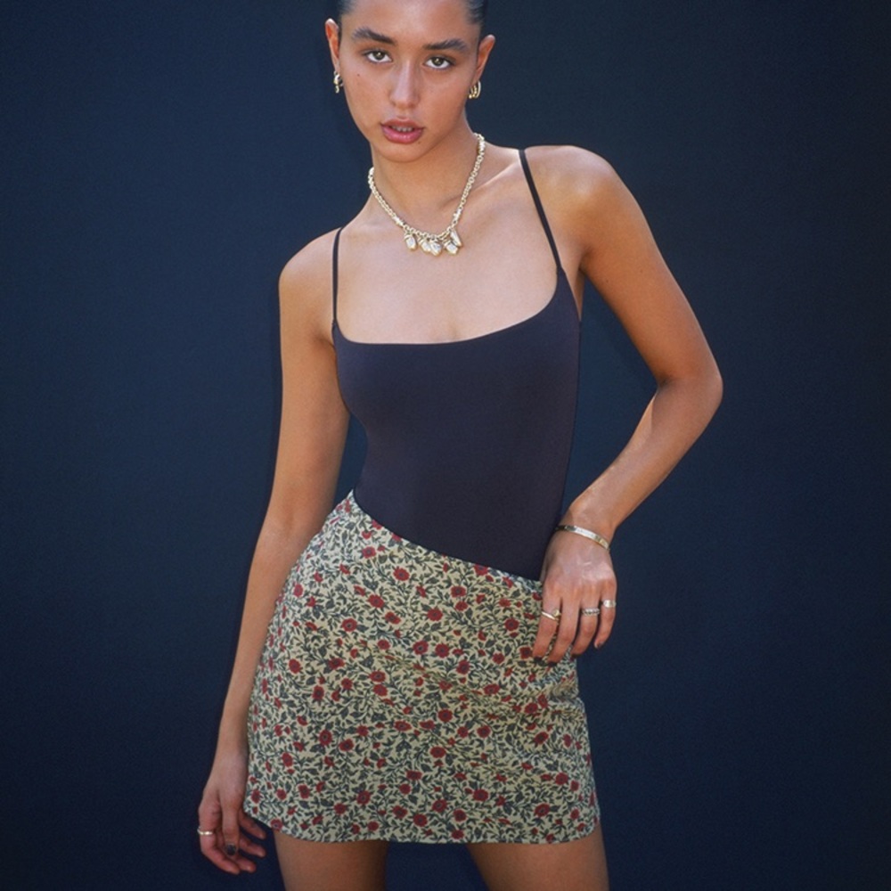 Realisation Par Cookies Silk Skirt in Dahlia